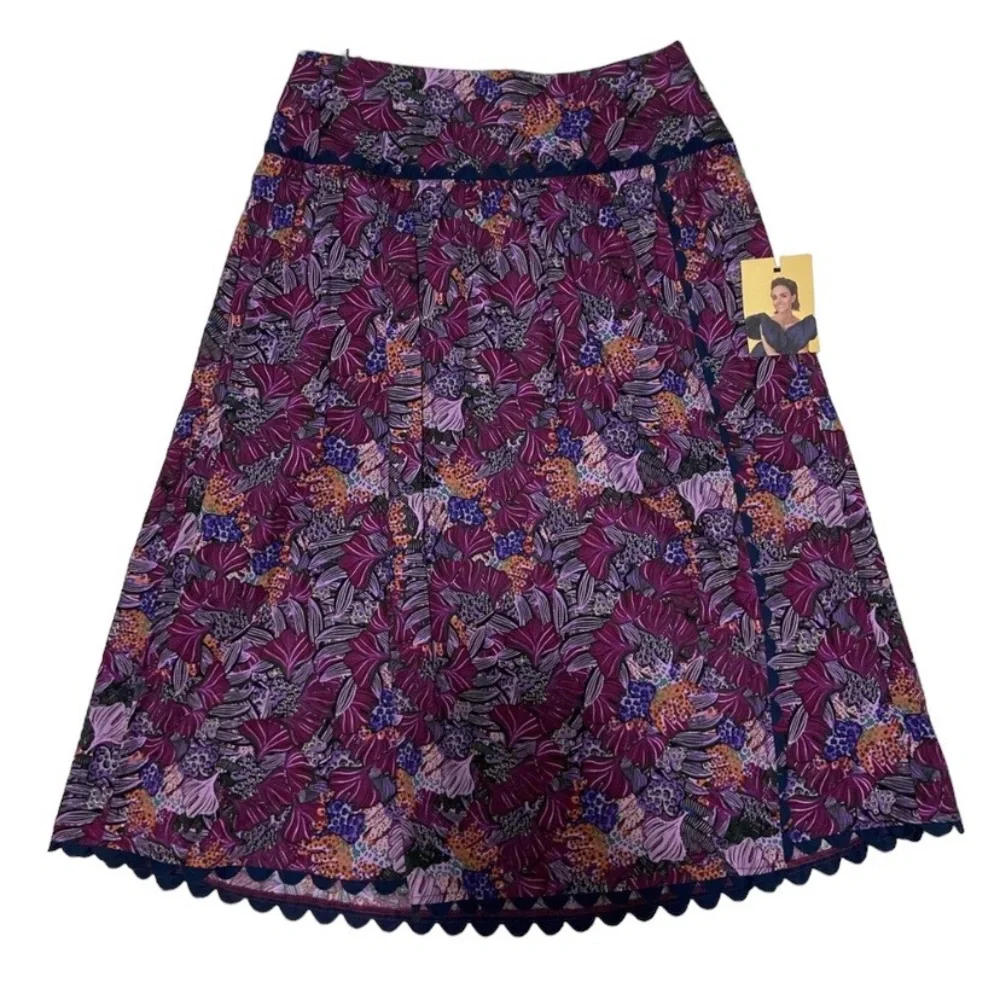 Kika Vargas Multicolor Floral Midi Skirt - Picture 1 of 10
